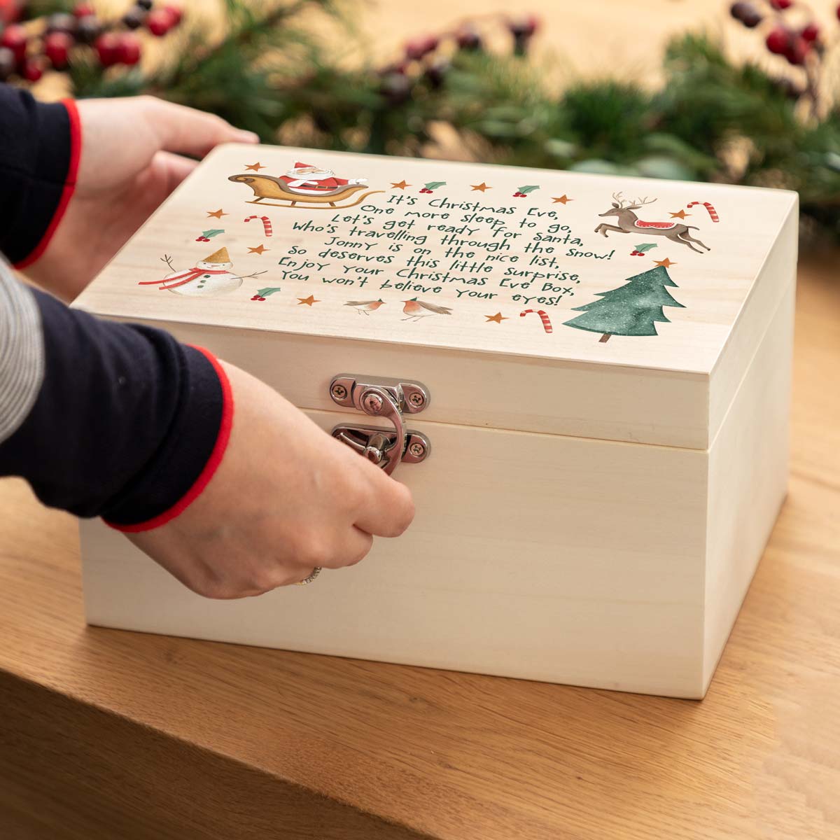 Personalised Christmas Eve Box With Poem For Children