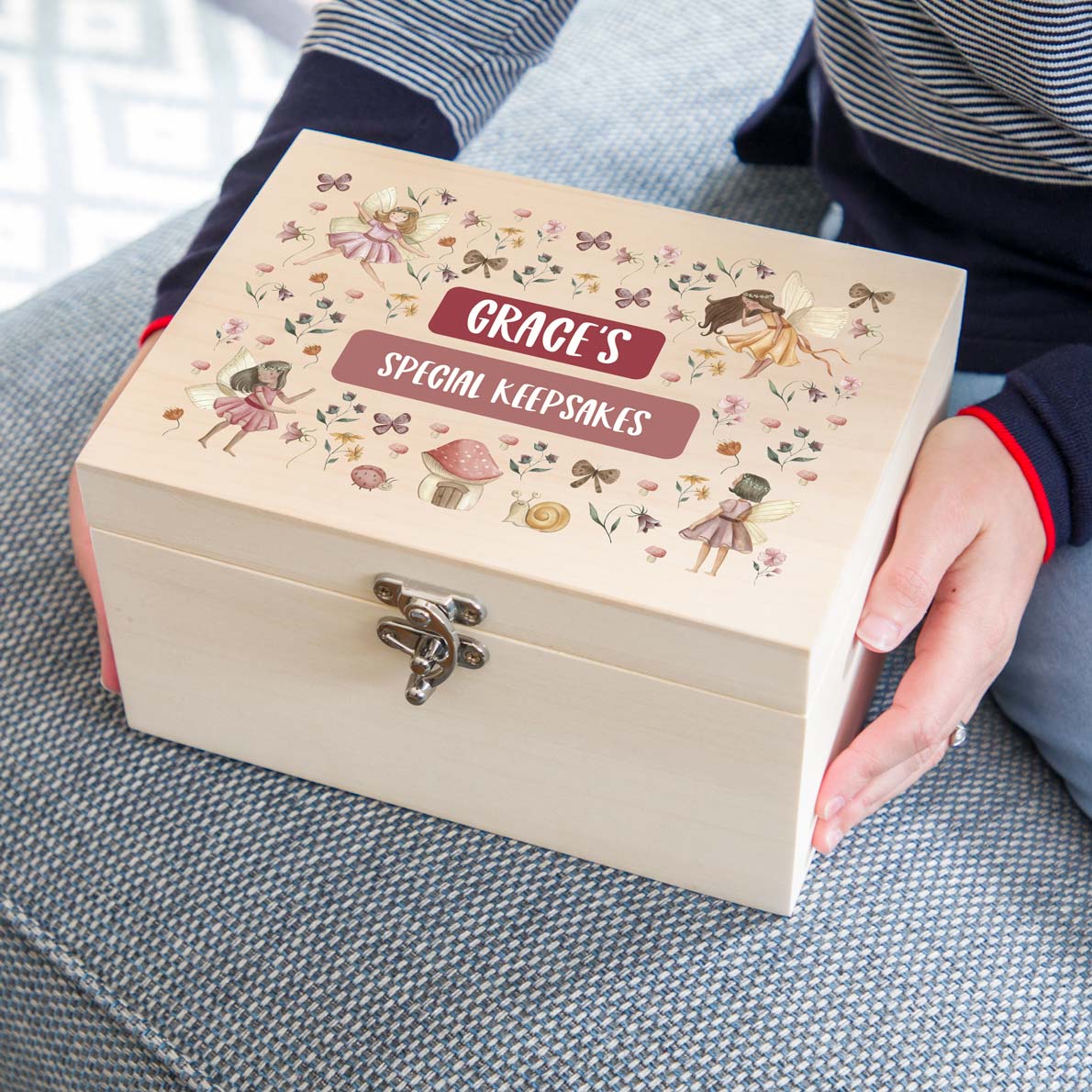 Personalised Fairy Keepsake Box Gift For Children