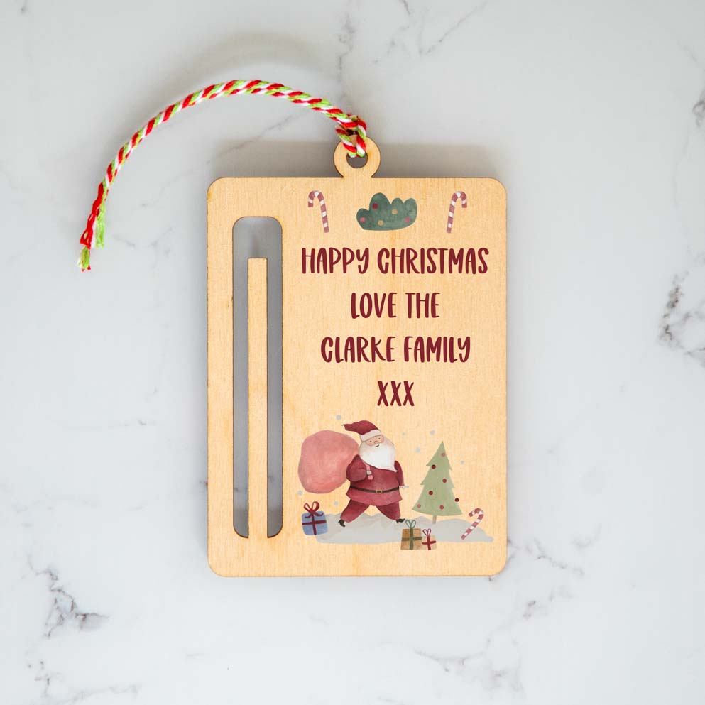 Personalised Christmas Money Holder Gift With Santa