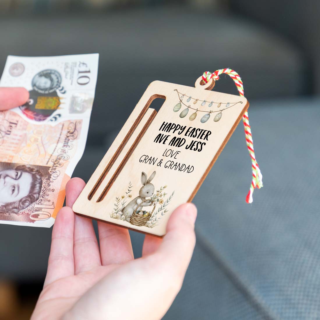 Personalised Easter Money Gift Holder