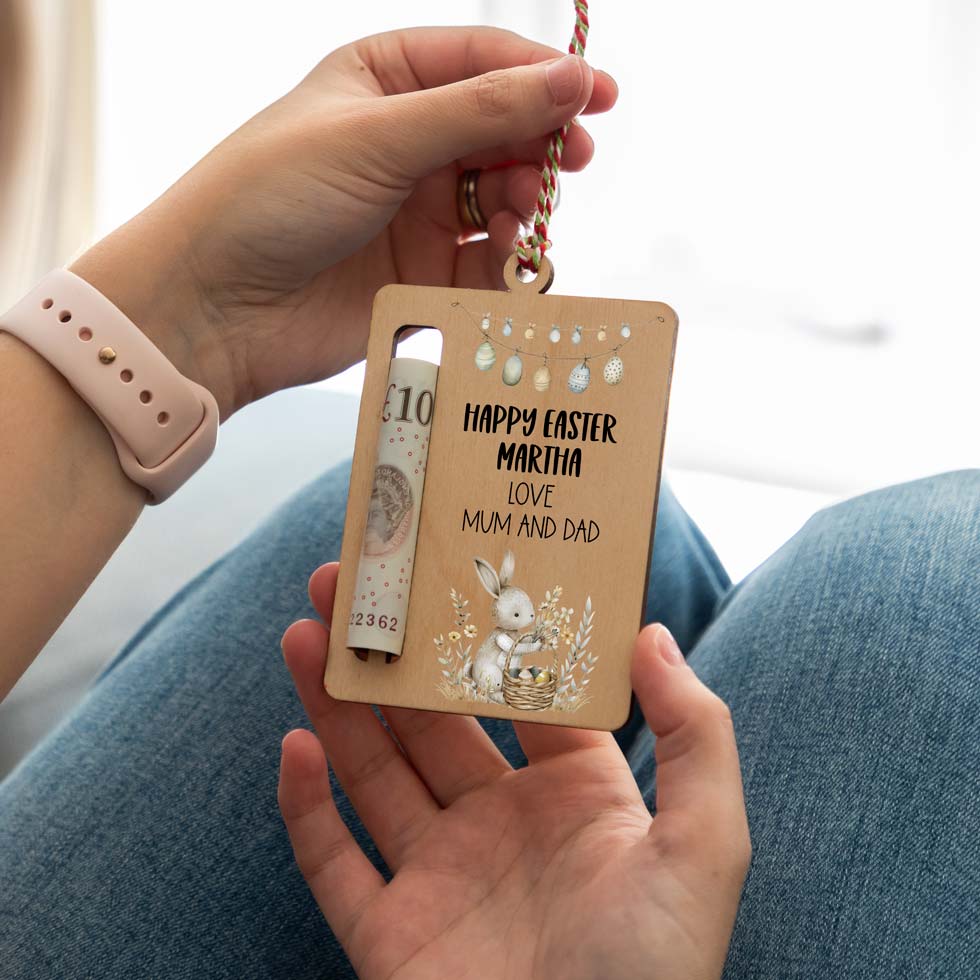 Personalised Easter Money Gift Holder