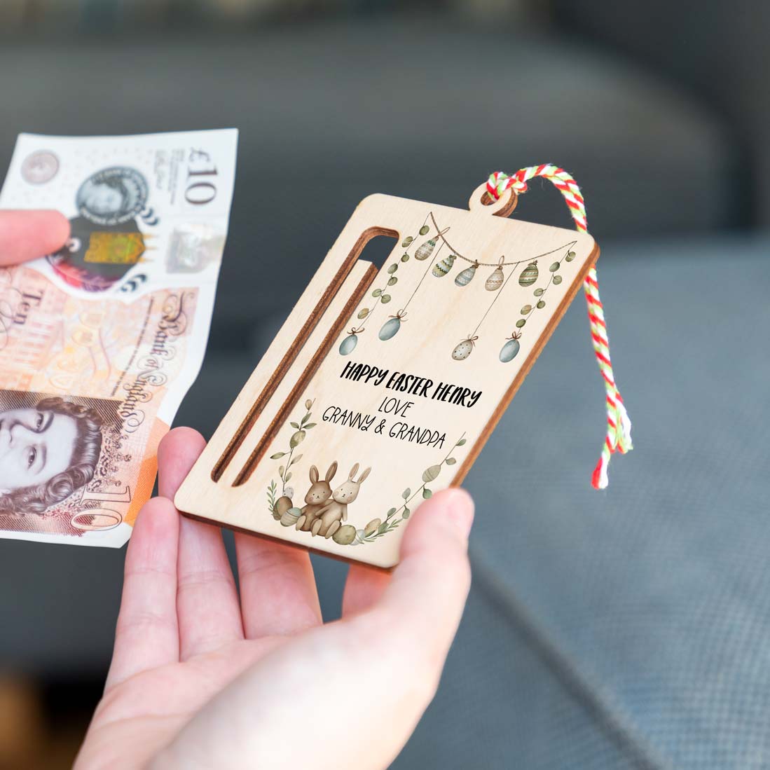 Personalised Easter Gift Money Holder