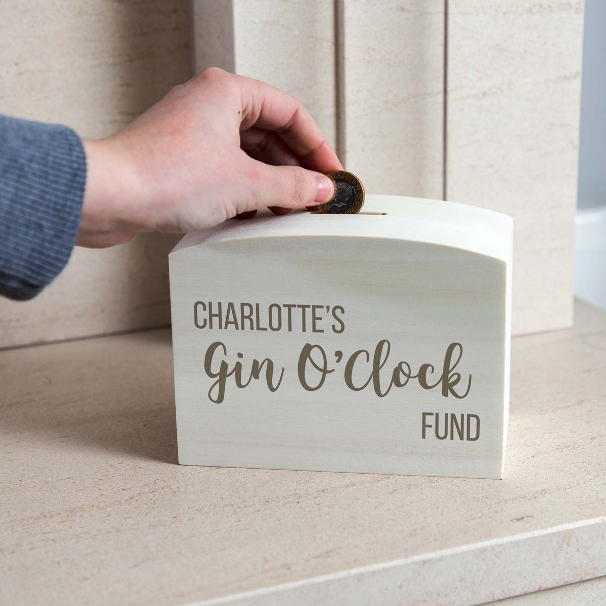 Personalised Gin Fund Money Box