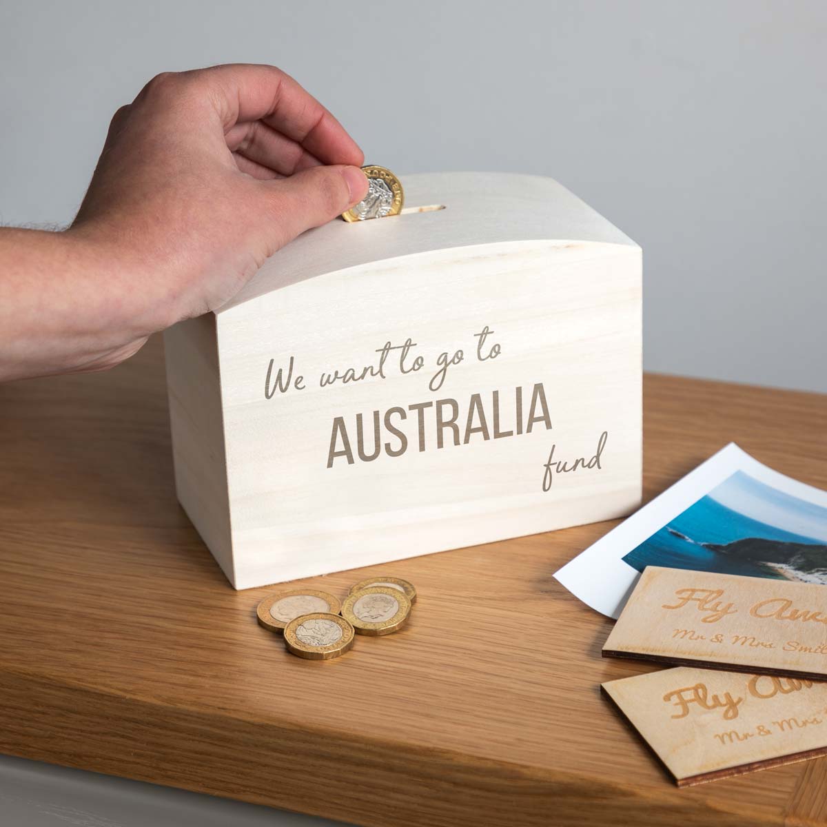 Personalised Holiday Fund Money Box