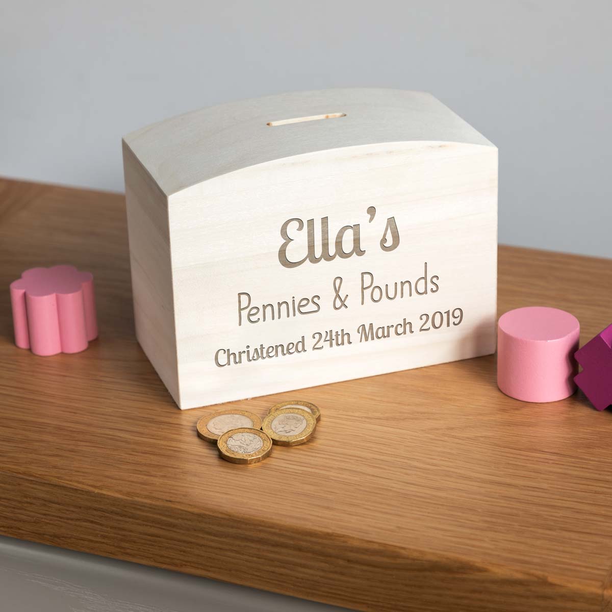Personalised Childrens Christening Gift Money Box