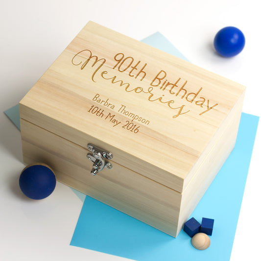 Personalised 90th Birthday Keepsake Box