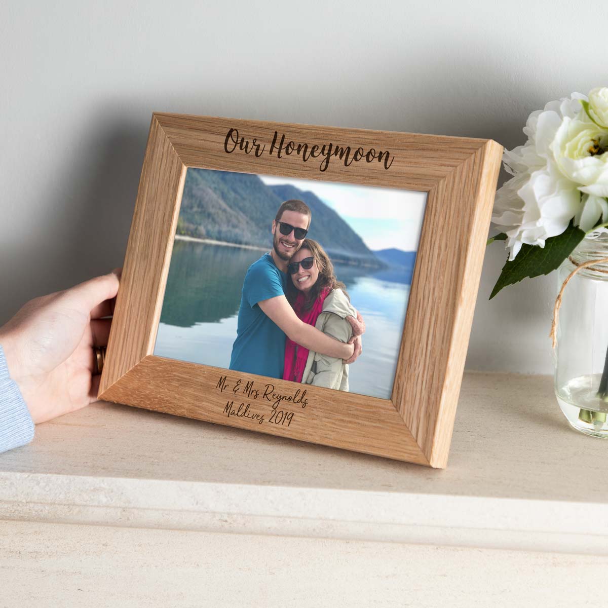 Personalised Honeymoon Gift Photo Frame