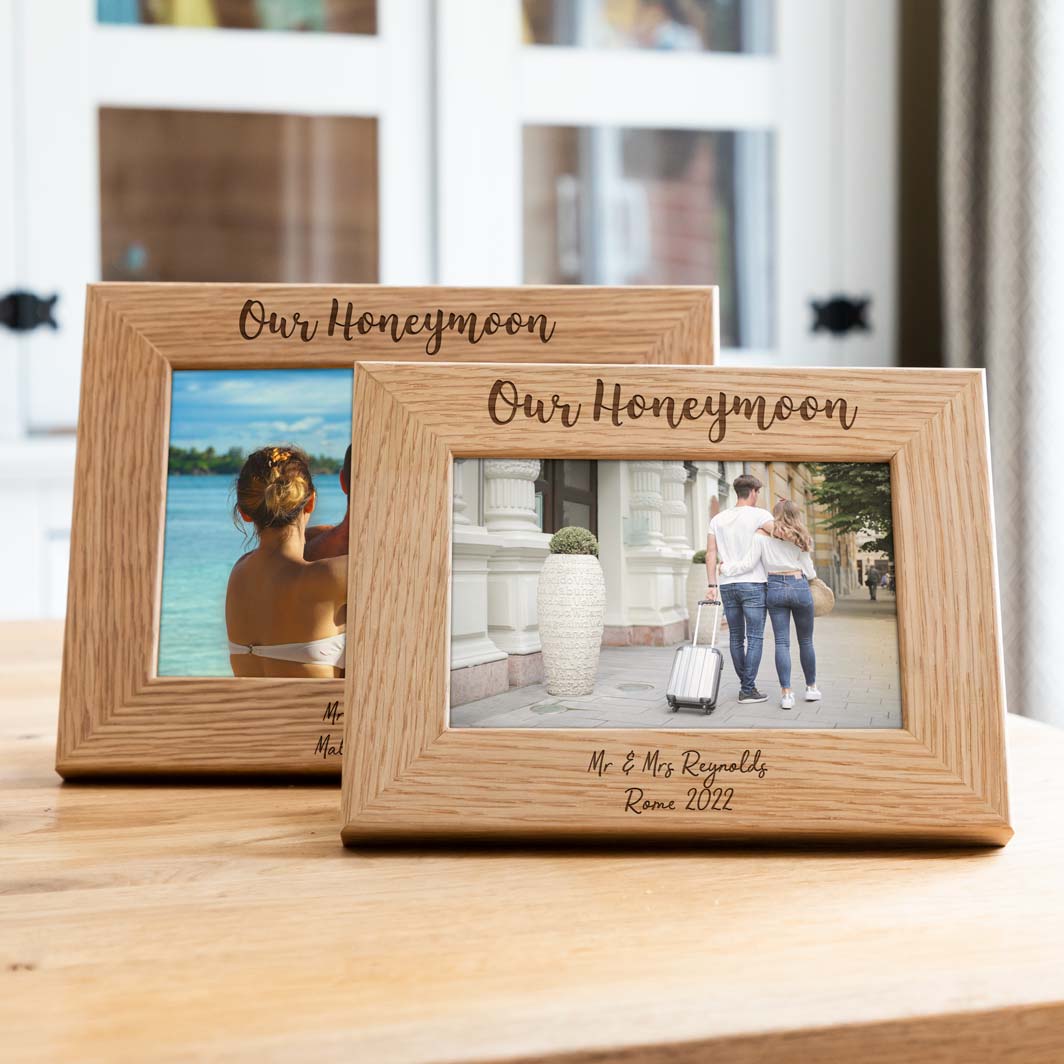 Personalised Our Honeymoon Photo Frame