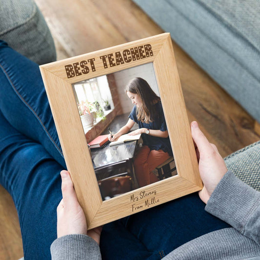 Personalised Best Teacher Photo Frame Gift