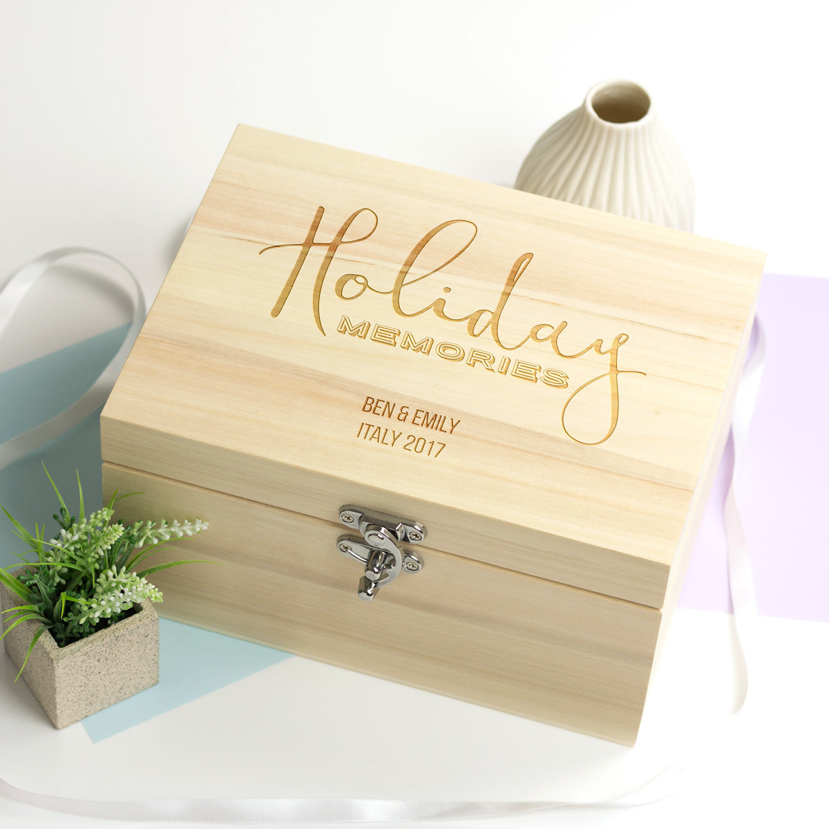 Personalised Holiday Memories Keepsake Box