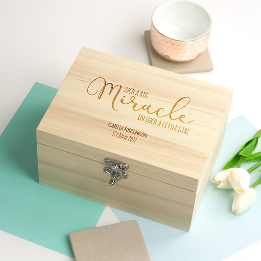 Personalised New Baby Keepsake Box Gift