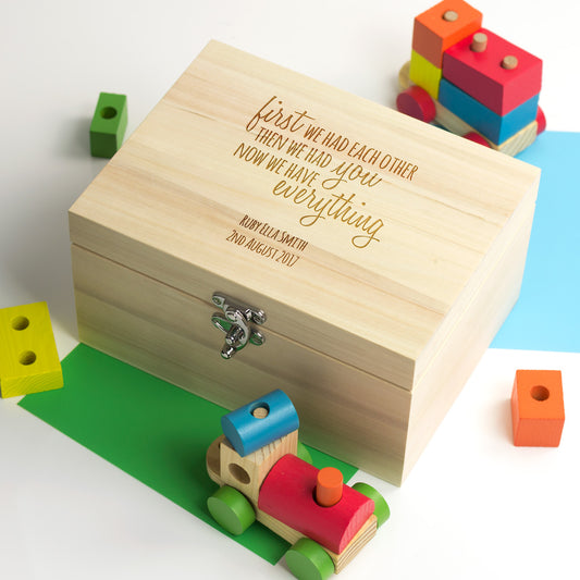 Personalised We Have Everything New Baby Keepsake Box Gift