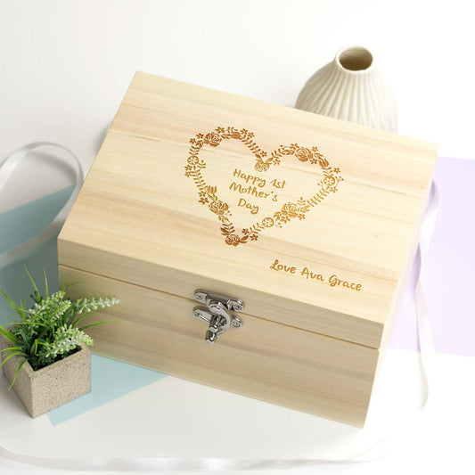 Personalised 1st Mother's Day Keepsake Box Gift