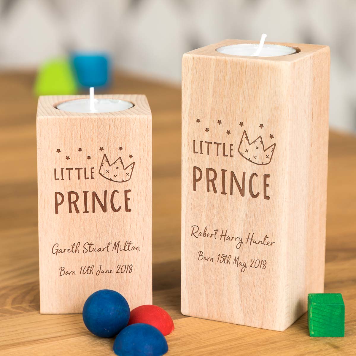 Personalised New Baby Gift Candle Holder