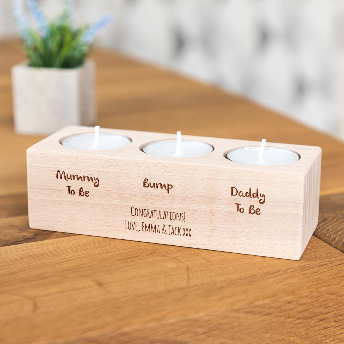 Personalised Mum To Be Gift Candle Holder