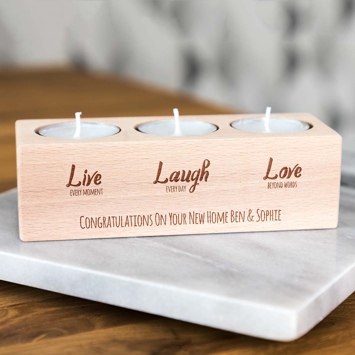 Personalised New Home Gift Candle Holder