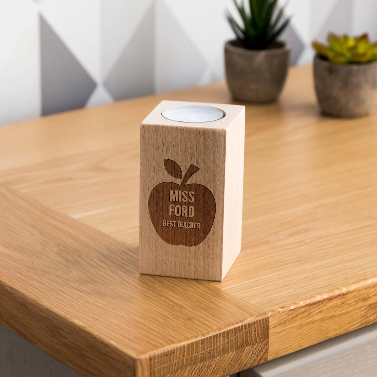 Personalised Candle Holder Teacher Gift
