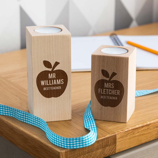 Personalised Best Teacher Gift Candle Holder