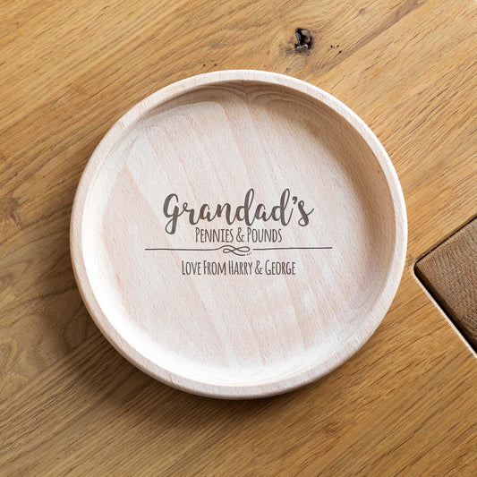 Personalised Round Coin Tray