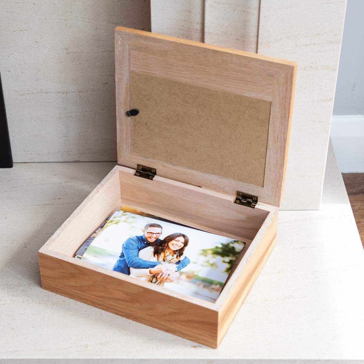 Personalised Engagement Gift Photo Keepsake Box
