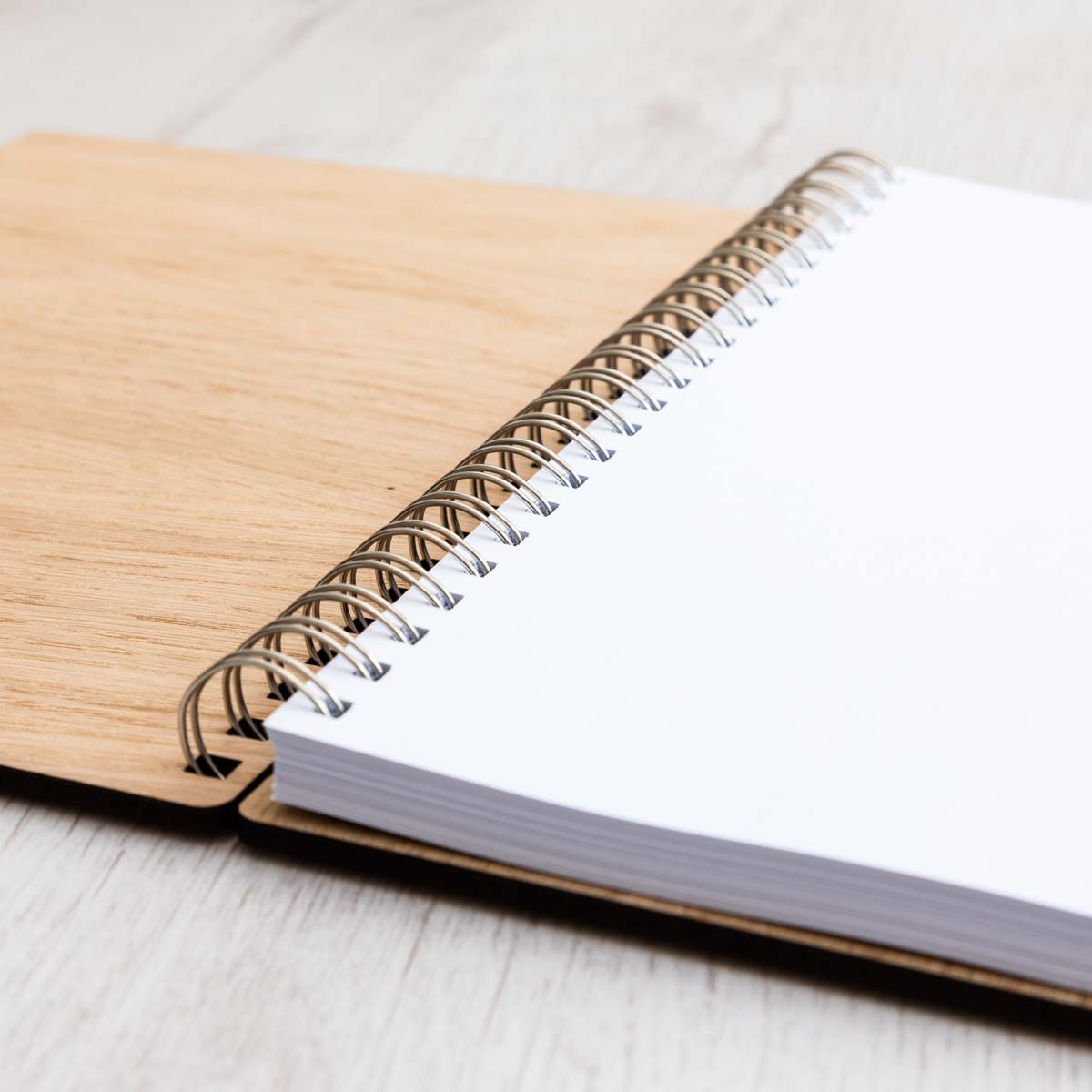 Inside front cover of wooden notebook