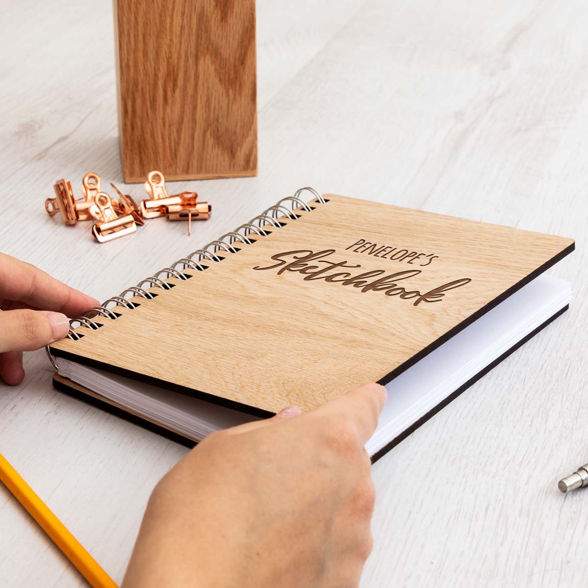 A5 portrait personalised sketchbook