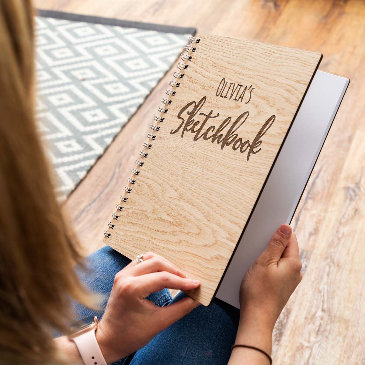 A4 portrait wooden sketchbook