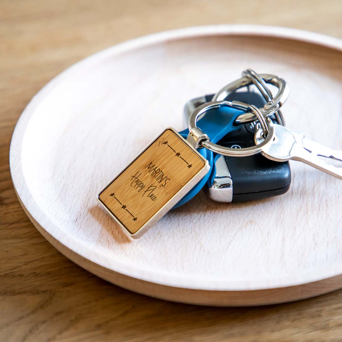 Personalised Happy Place Keyring