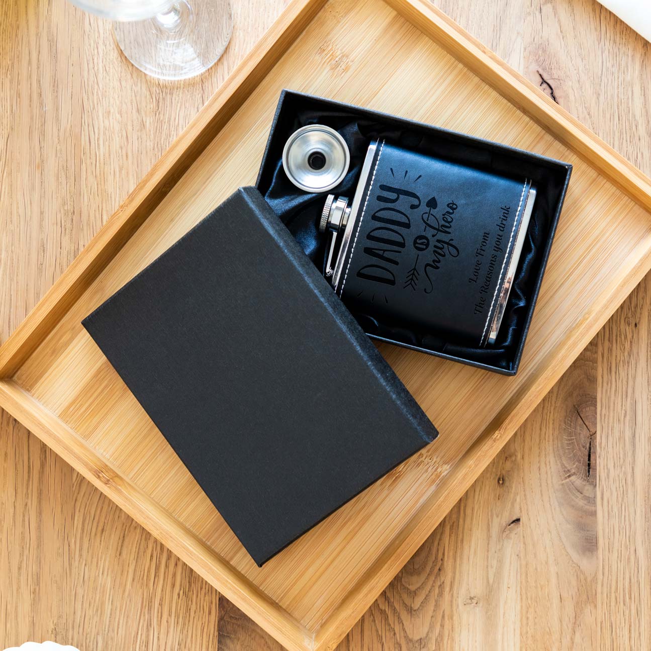 Personalised Hip Flask Daddy Is My Hero