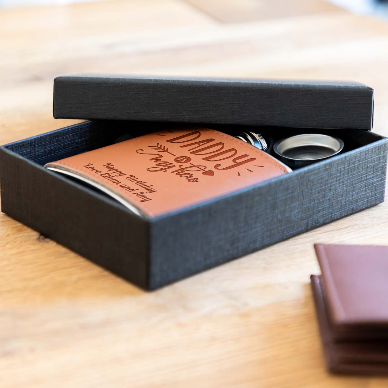 Personalised Hip Flask Daddy Is My Hero