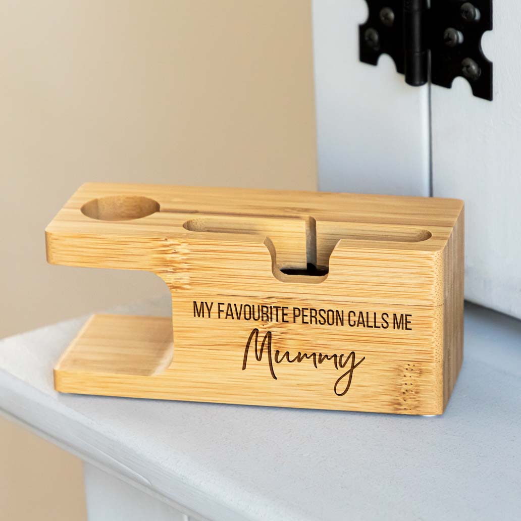 Personalised My Favourite Person Calls Me Charging Station