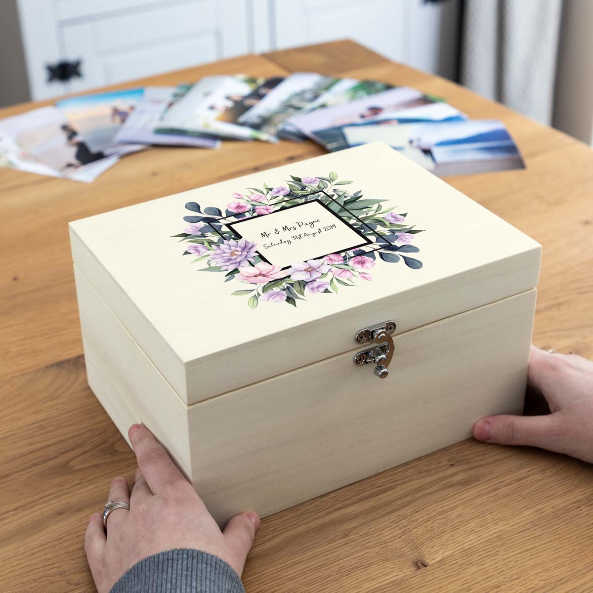 Personalised Printed Wedding Keepsake Box