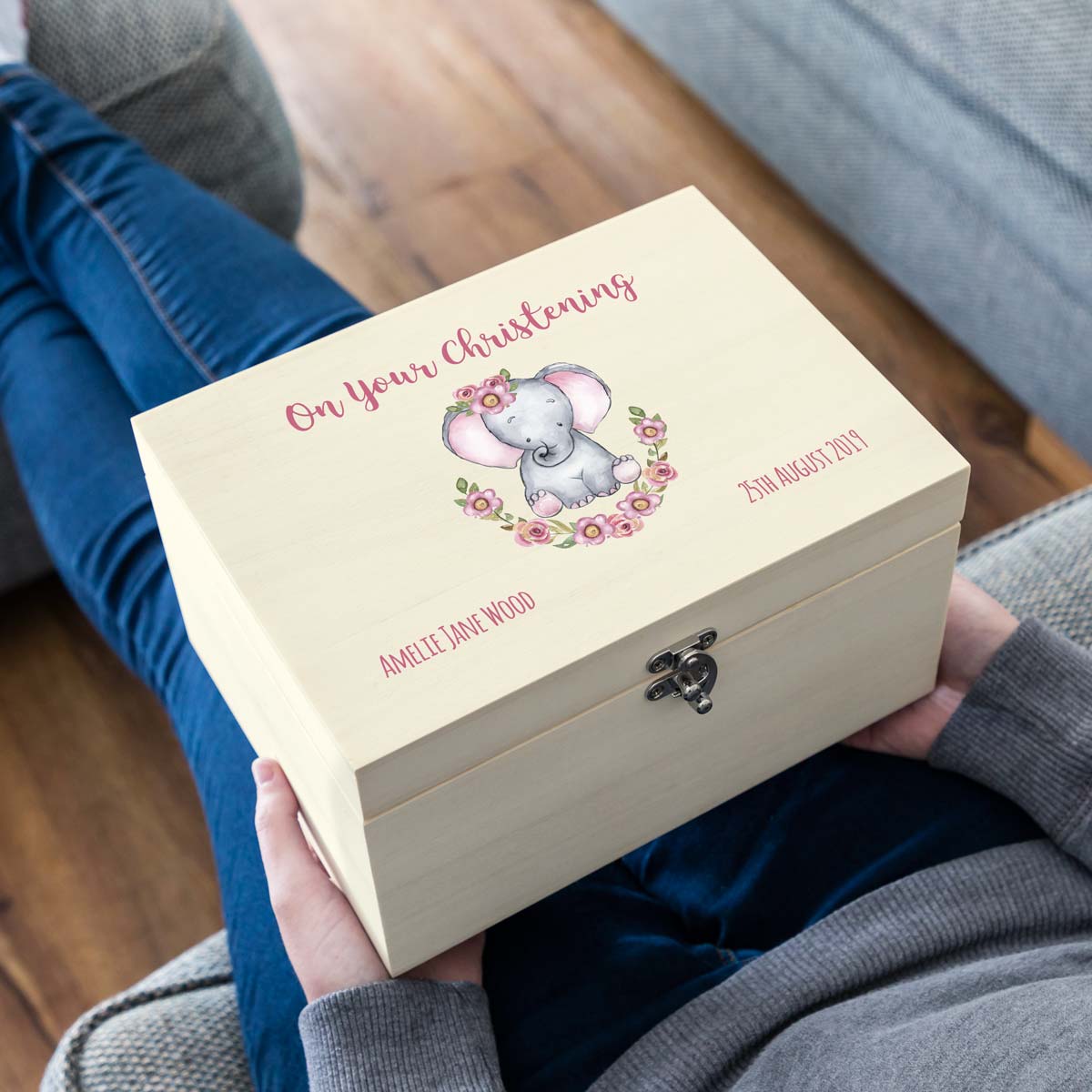 Personalised Christening Keepsake Box