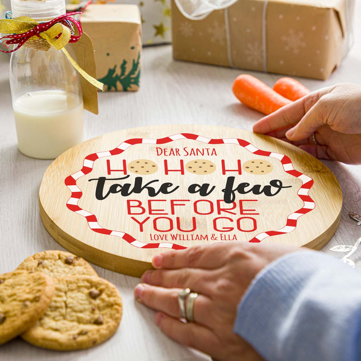Personalised Cookies For Santa Christmas Eve Plate