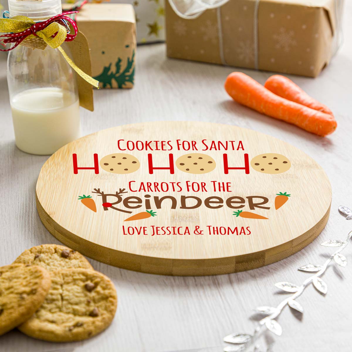Personalised Ho Ho Ho Christmas Eve Plate