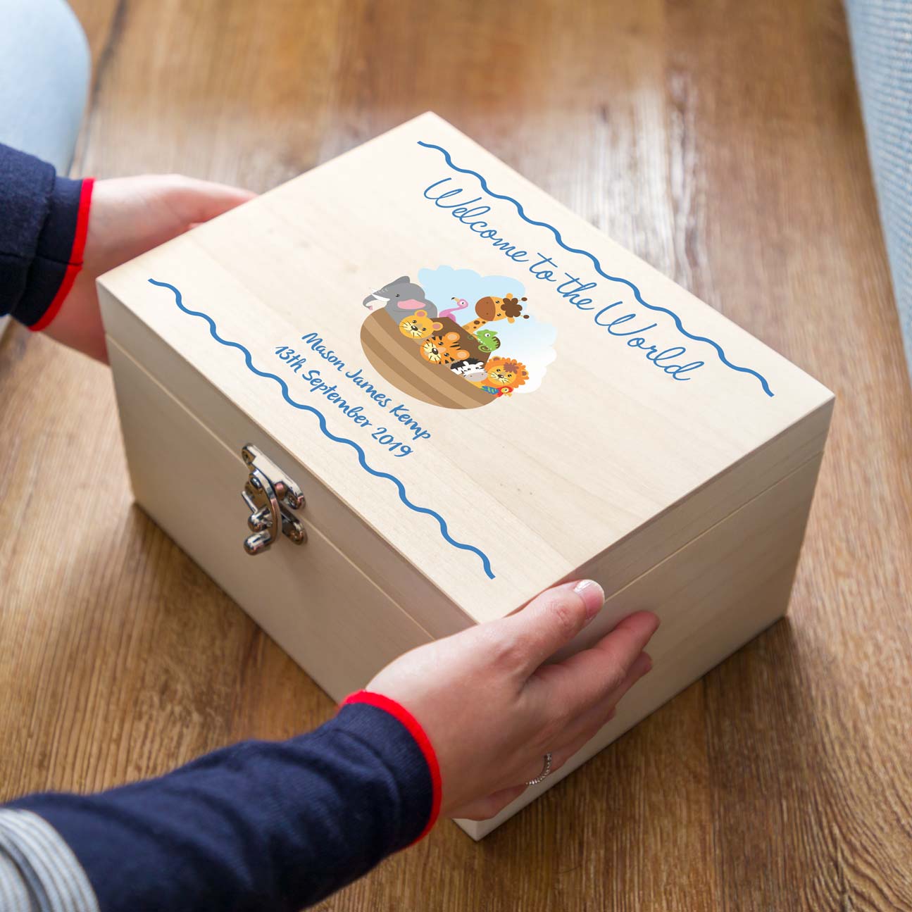 Personalised New Baby Keepsake Box Gift