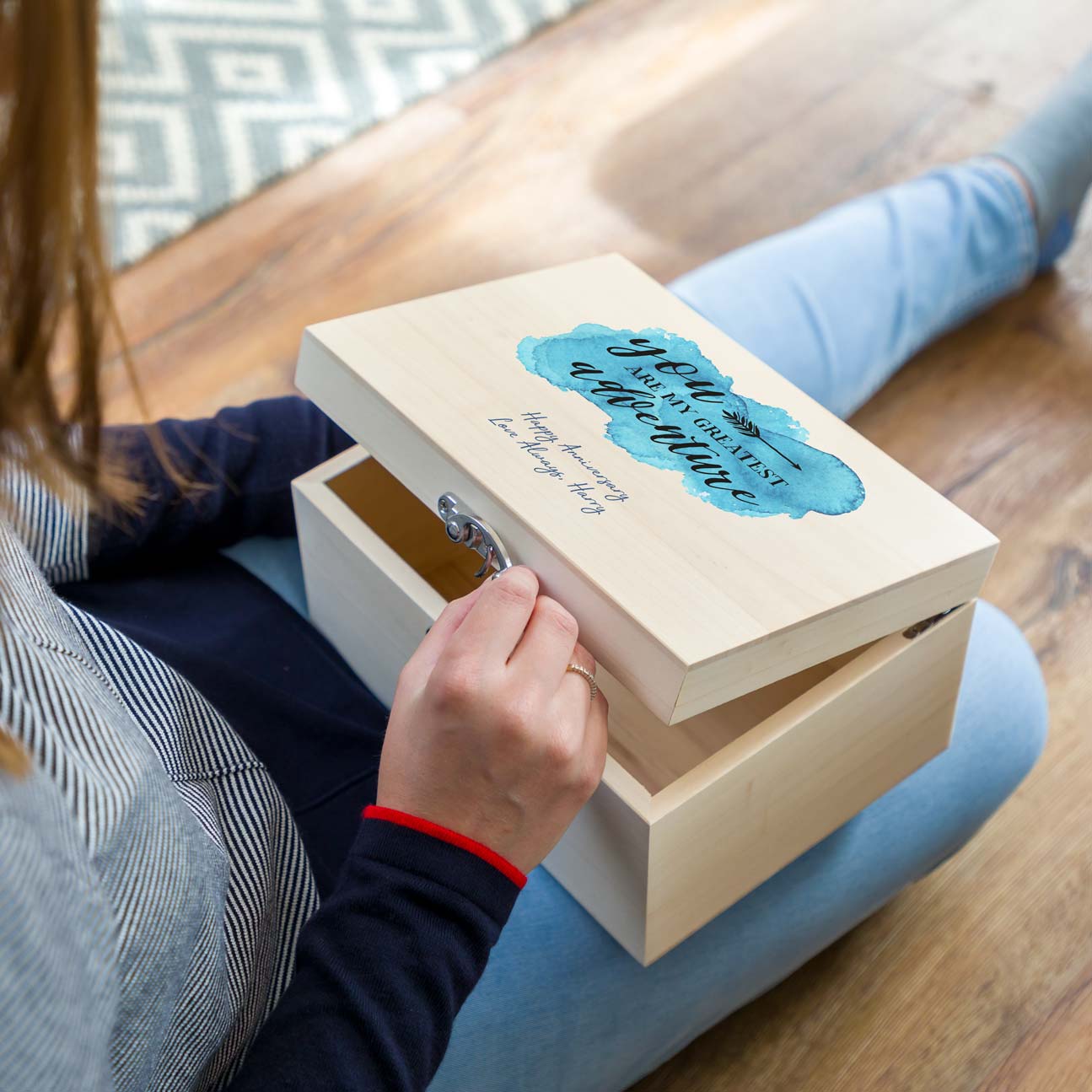 Personalised Anniversary Keepsake Box Gift