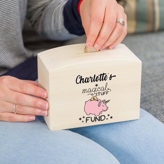 Personalised Money Box Magical Stuff Fund