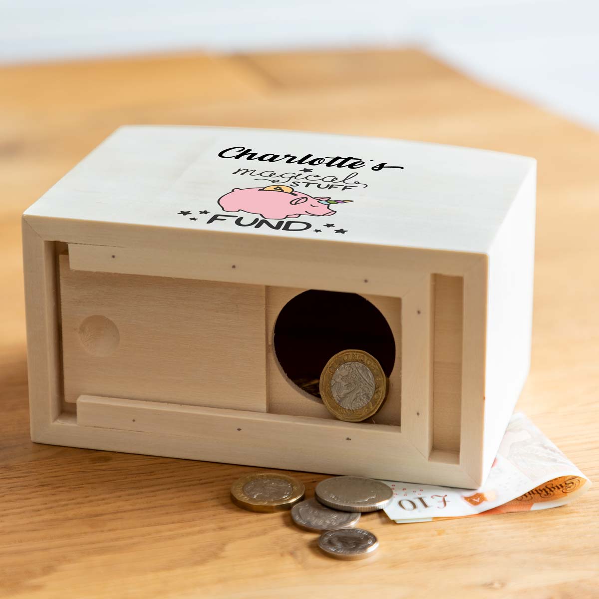 Personalised Magical Stuff Fund Money Box