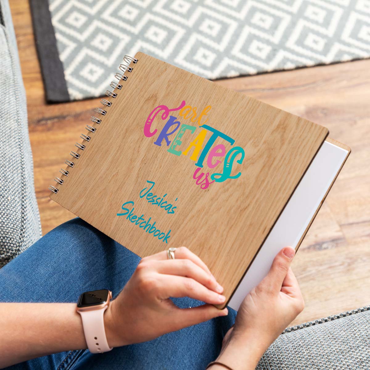 A4 landscape personalised sketchbook