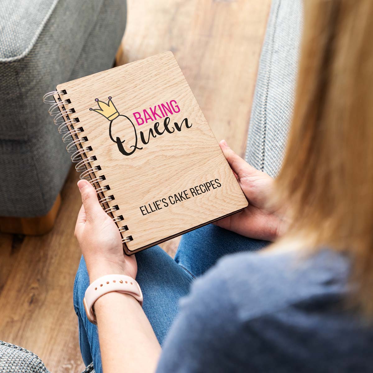 A5 portrait personalised baking recipe book