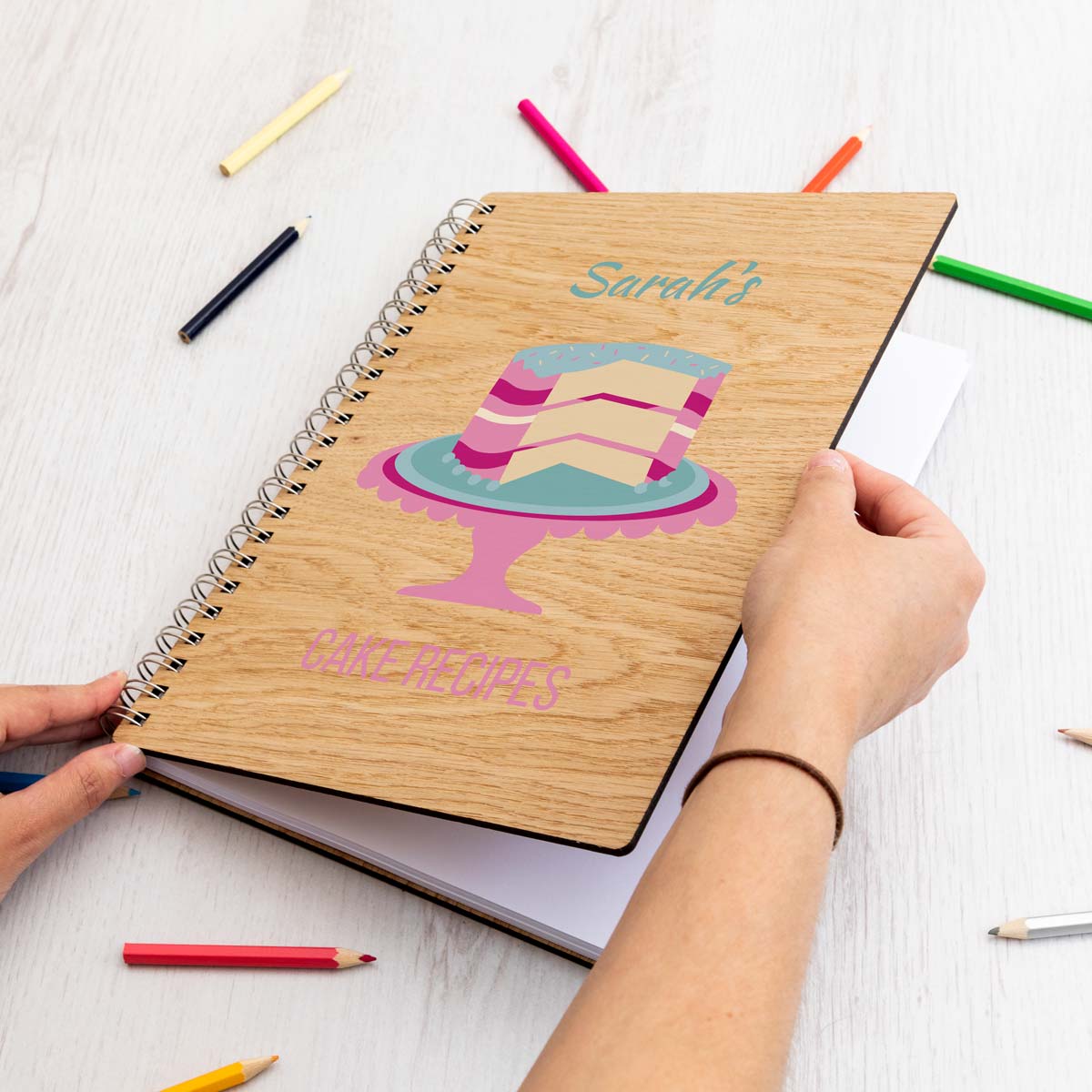 A4 portrait cake recipe book with personalisation