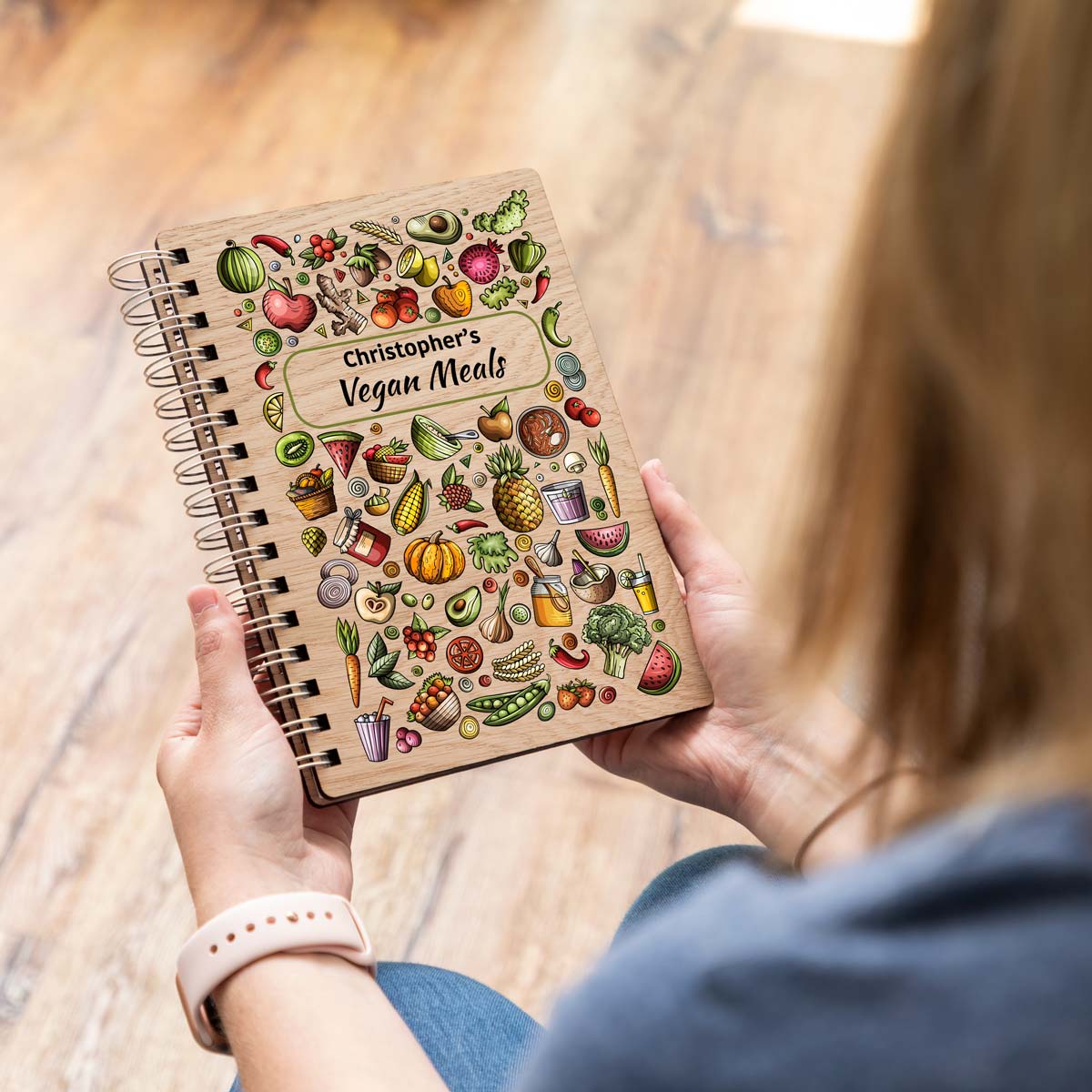 A5 portrait recipe book for vegan recipes