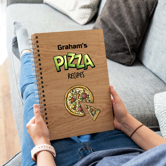 Personalised pizza recipe book A4 landscape