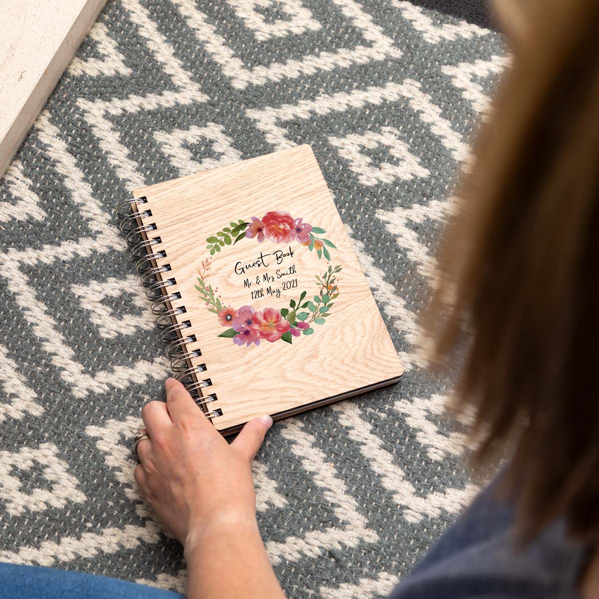 A5 portrait wedding day guest book