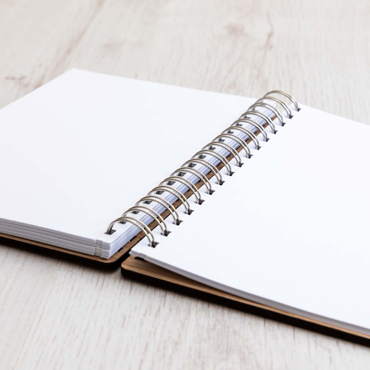 Inside plain, white pages of guest book