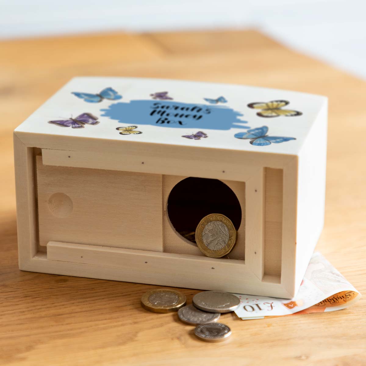 Personalised Butterfly Money Box