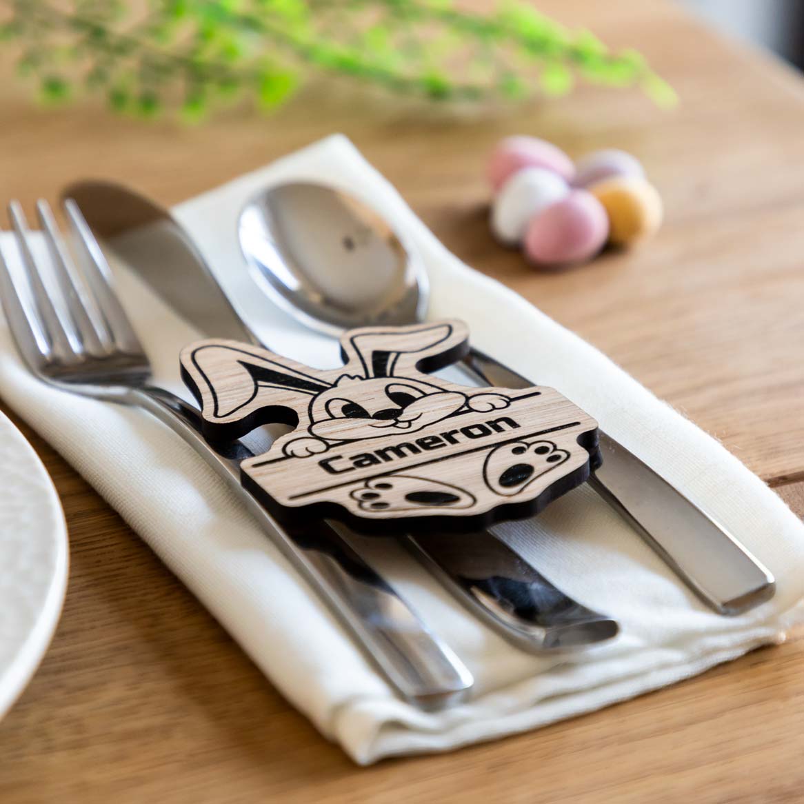 Personalised Bunny Easter Place Setting