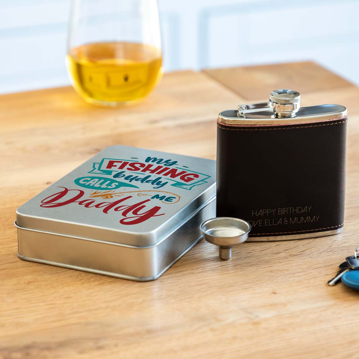 Personalised Hip Flask My Fishing Buddy