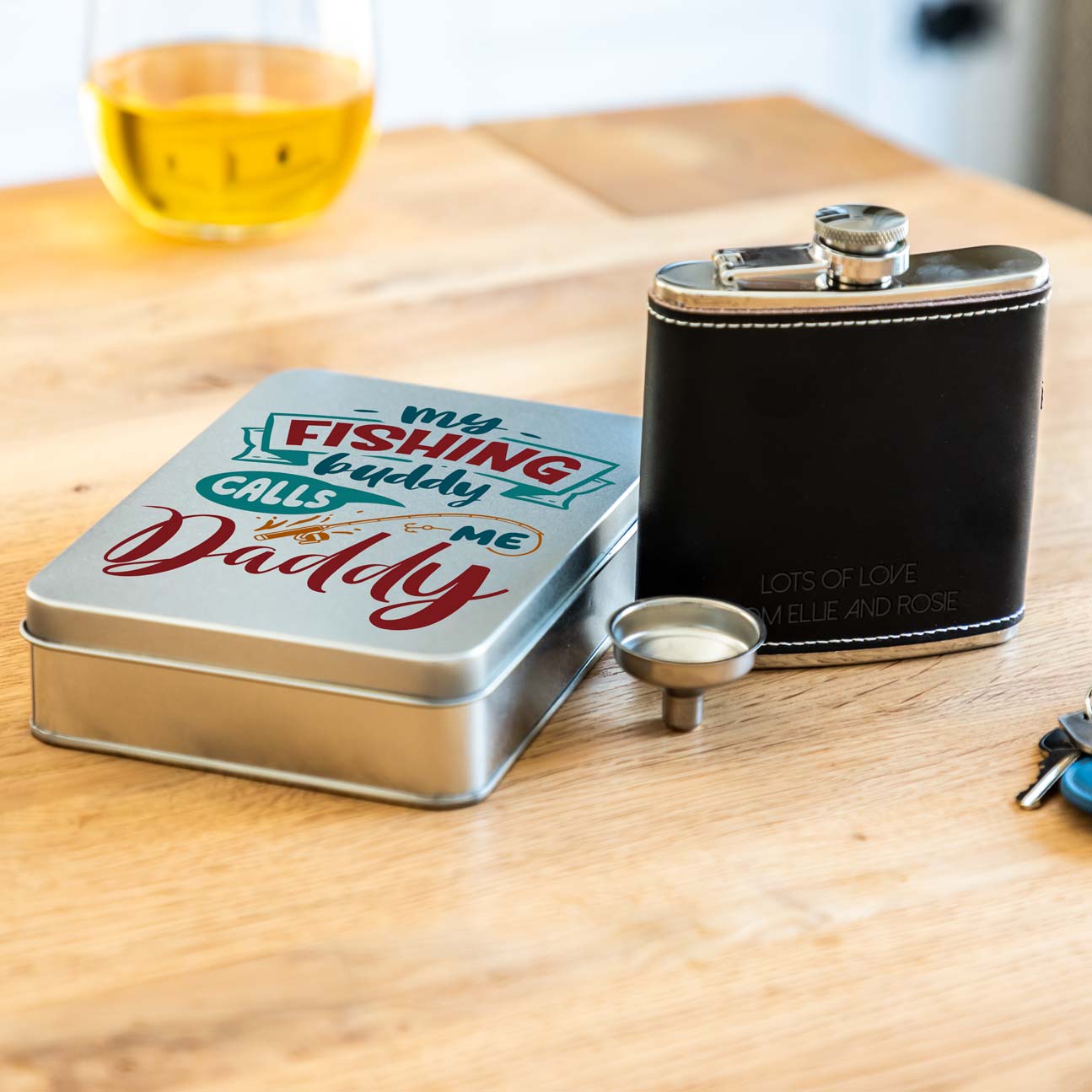 Personalised Hip Flask My Fishing Buddy